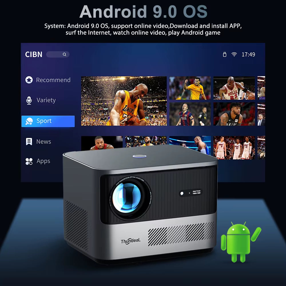 TDA6 Full HD Projector 1080P 2K 4K Video Home Theater Auto Focus 5G Wifi Android Projector TDA6W 3D Portable Proyector