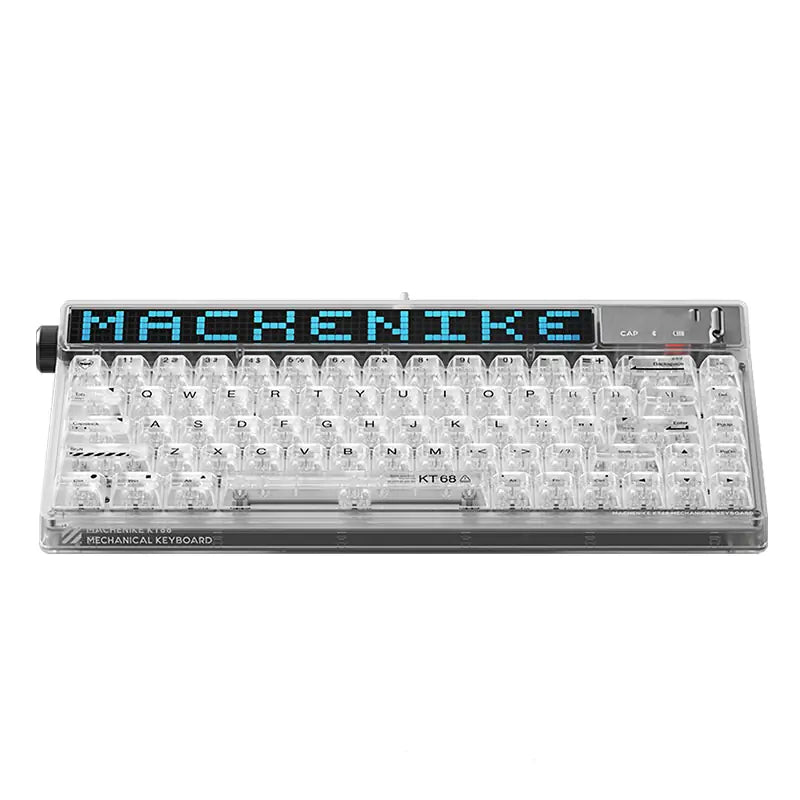 Tri-Mode Wireless Transparent 68-Key Mechanical Keyboard