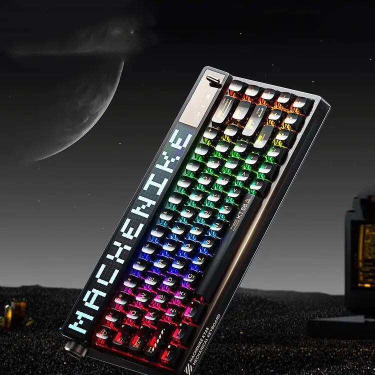 Tri-Mode Wireless Transparent 68-Key Mechanical Keyboard